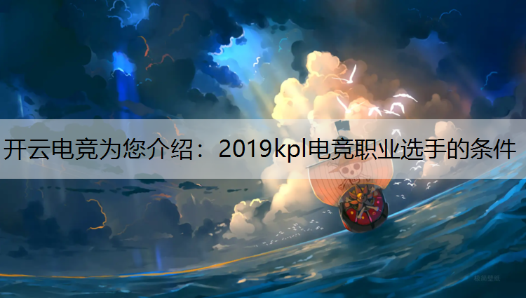 开云电竞为您介绍：2019kpl电竞职业选手的条件